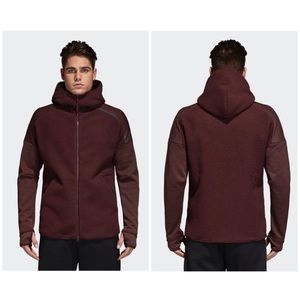 burgundy adidas jacket mens